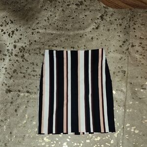 Striped Black and White Women's Skirt
